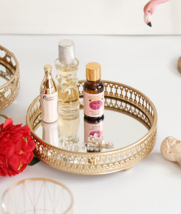 ขาย ถาดกระจกสำหรับแต่งบ้าน Golden Decorative Tray II