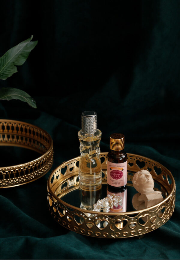 ขาย ถาดกระจกสำหรับแต่งบ้าน Golden Decorative Tray II