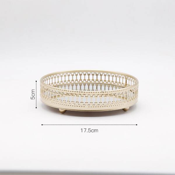 ขาย ถาดกระจกสำหรับแต่งบ้าน Golden Decorative Tray II