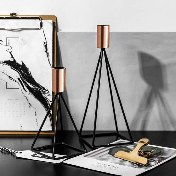 ขาย เชิงเทียนทรงกราฟฟิกสำหรับตกแต่งบ้าน Decorating Candle Holder II