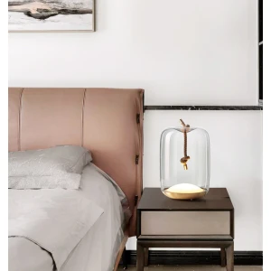 ขาย โคมไฟแก้วสำหรับตกแต่งบ้าน Rope Designed Table Lamp