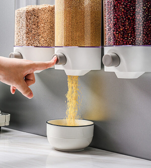 ขาย กล่องใส่ข้าวสารติดผนัง Wall Kitchen Dispenser