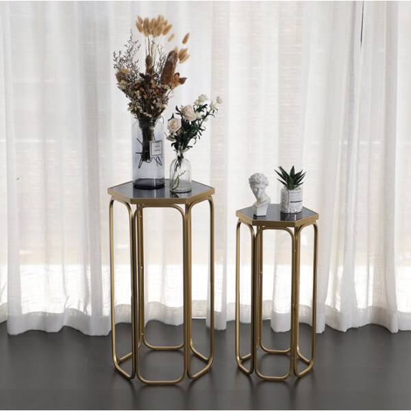 ขาย โต๊ะข้างโซฟาทรงหกเหลี่ยม Hexagon Side Table