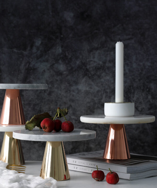 ขาย จานหินอ่อนตกแต่งบ้านสำหรับขนม Marble Decorating Display