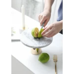 ขาย จานหินอ่อนตกแต่งบ้านสำหรับขนม Marble Decorating Display