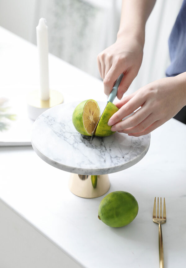 ขาย จานหินอ่อนตกแต่งบ้านสำหรับขนม Marble Decorating Display