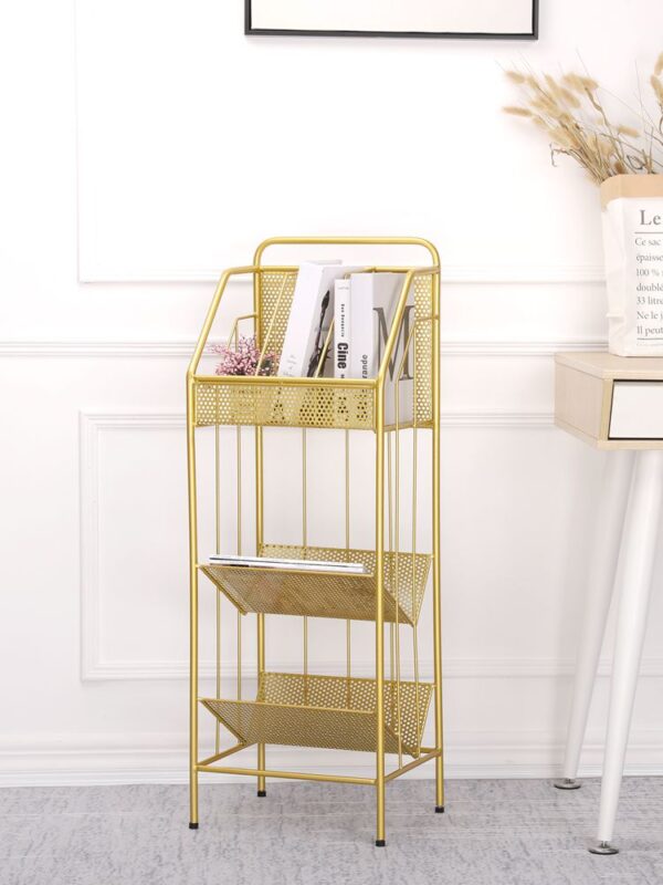 ขาย ชั้นวางนิตยสารสีทอง Golden Iron Magazine Rack