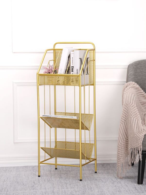 ขาย ชั้นวางนิตยสารสีทอง Golden Iron Magazine Rack