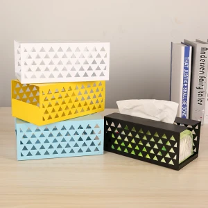 ขาย กล่องใส่กระดาษทิชชู่ตั้งโต๊ะ Rectangle Iron Tissue Box