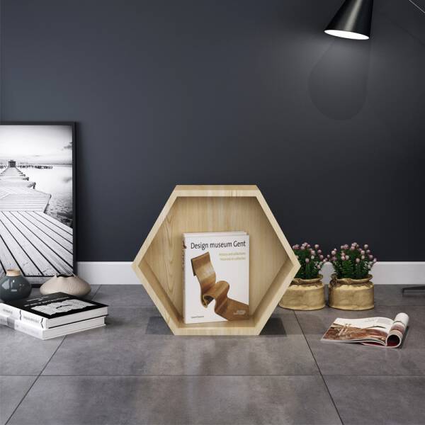 ขาย ชั้นวางของไม้อเนกประสงค์ทรงหกเหลี่ยม Hexagon Decorating Box