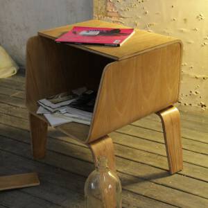 ขาย โต๊ะข้างเตียง ข้างโซฟา Wooden Box Side Table