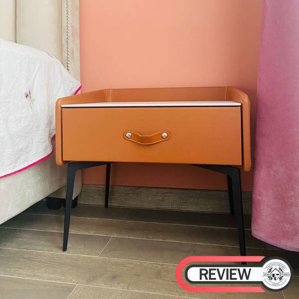 ขาย โต๊ะข้างเตียง Leather Side Table Cabinet