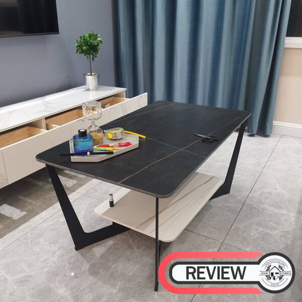ขาย โต๊ะกลางลายหินอ่อนสองชั้น 2 Layers Rectangle Center Table