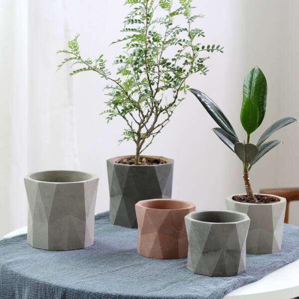ขาย กระถางต้นไม้สำหรับตกแต่งบ้านและสวน Diamond Pattern Flower Pot