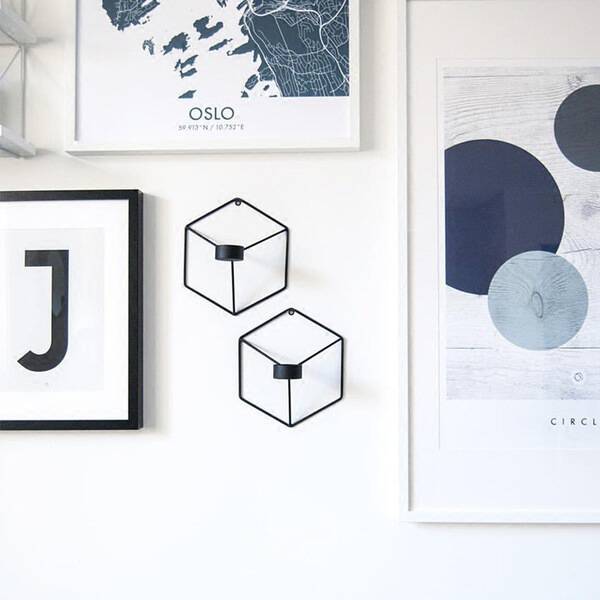 ขาย เชิงเทียนทรงกราฟฟิกสำหรับตกแต่งบ้านติดผนัง Wall Decorative Wall Candle Holder