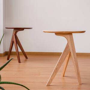 ขาย โต๊ะข้างสไตล์มินิมอล Circle Wooden Side Table II