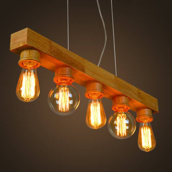 ขาย โคมไฟไม้ติดเพดาน Wooden Ceiling Lamp III