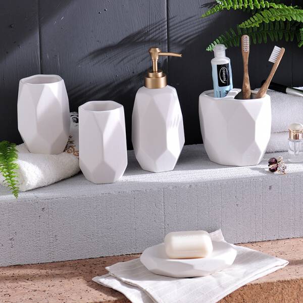 ขาย ชุดจัดระเบียบห้องน้ำ Diamond Pattern Toilet Set