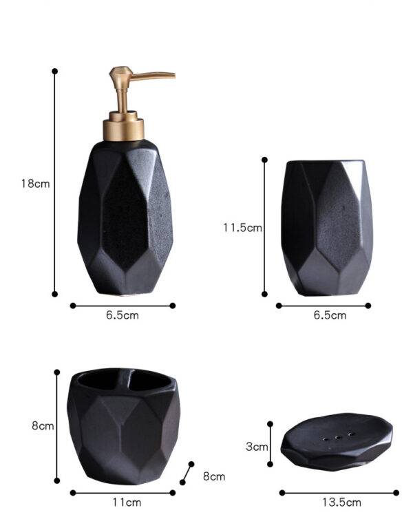 ขาย ชุดจัดระเบียบห้องน้ำ Diamond Pattern Toilet Set