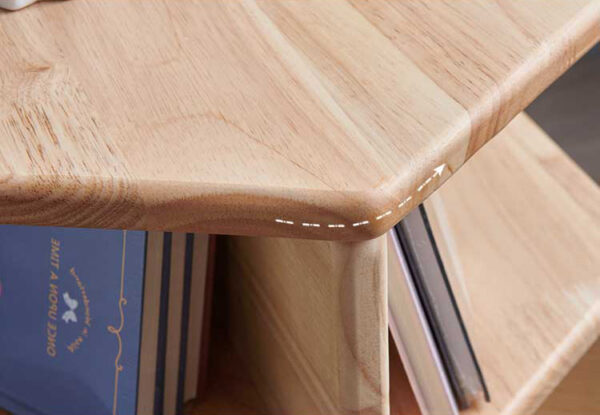 ขาย โต๊ะข้างไม้ทรงหกเหลี่ยม Wooden Hexagon Side Table