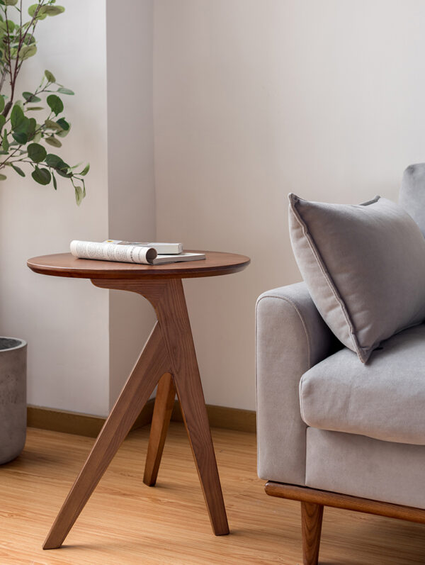 ขาย โต๊ะข้างสไตล์มินิมอล Circle Wooden Side Table II