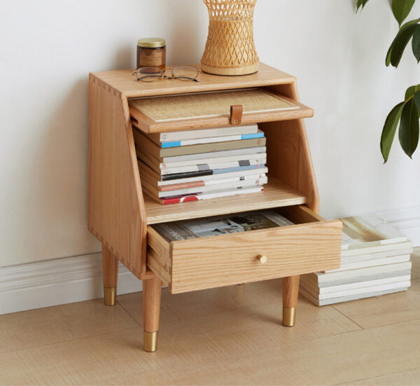 ขาย โต๊ะข้างไม้สาน Rattan Side Table V