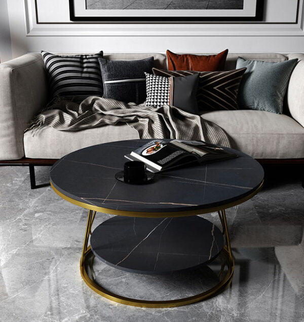 ขาย โต๊ะกลางลายหินอ่อนสองชั้น 2 Layers Center Table