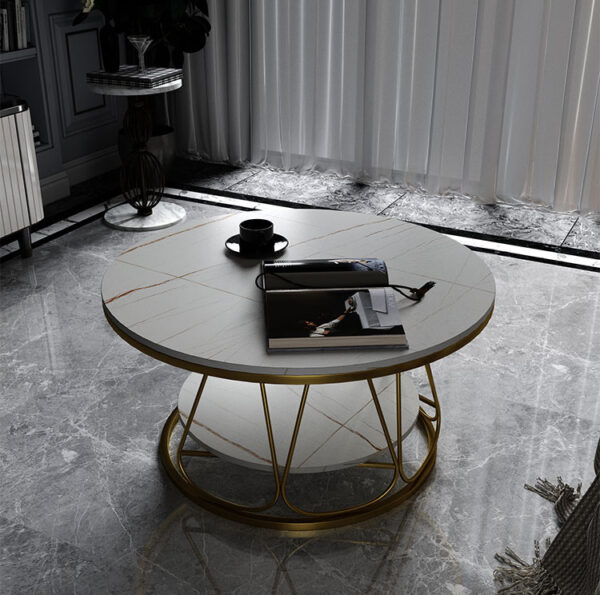 ขาย โต๊ะกลางลายหินอ่อนสองชั้น 2 Layers Center Table