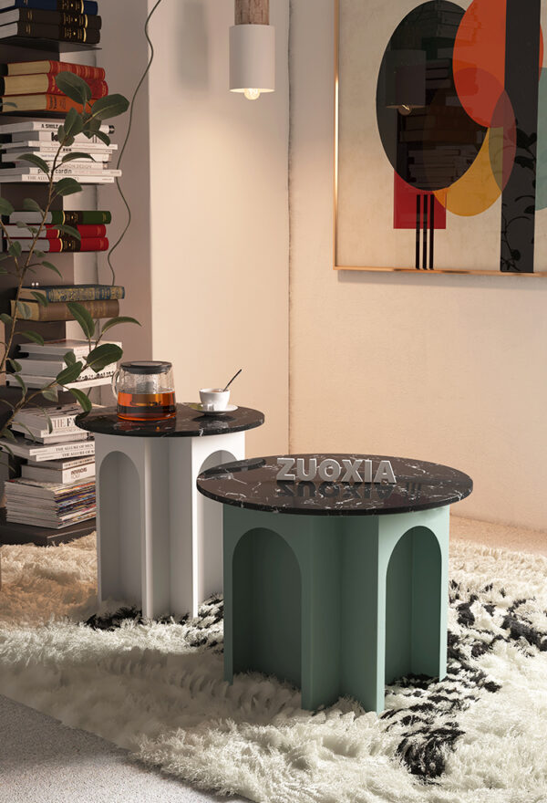 ขาย โต๊ะข้างสีพาสเทลท็อปหินอ่อน Creative Designed Pastel Side Table IV
