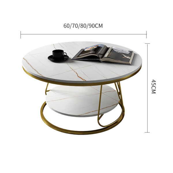 ขาย โต๊ะกลางลายหินอ่อนสองชั้น 2 Layers Center Table