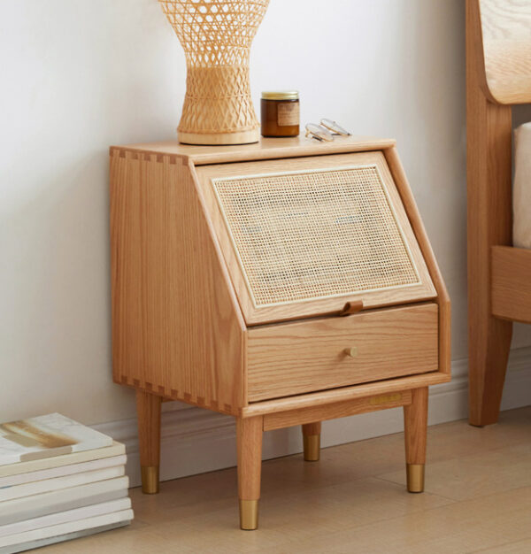 ขาย โต๊ะข้างไม้สาน Rattan Side Table V