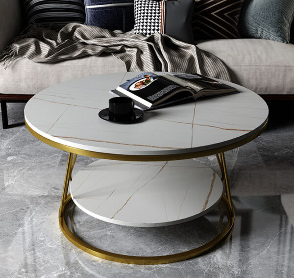 ขาย โต๊ะกลางลายหินอ่อนสองชั้น 2 Layers Center Table