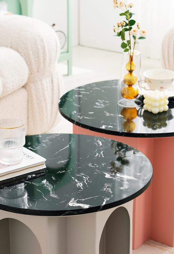 ขาย โต๊ะข้างสีพาสเทลท็อปหินอ่อน Creative Designed Pastel Side Table IV