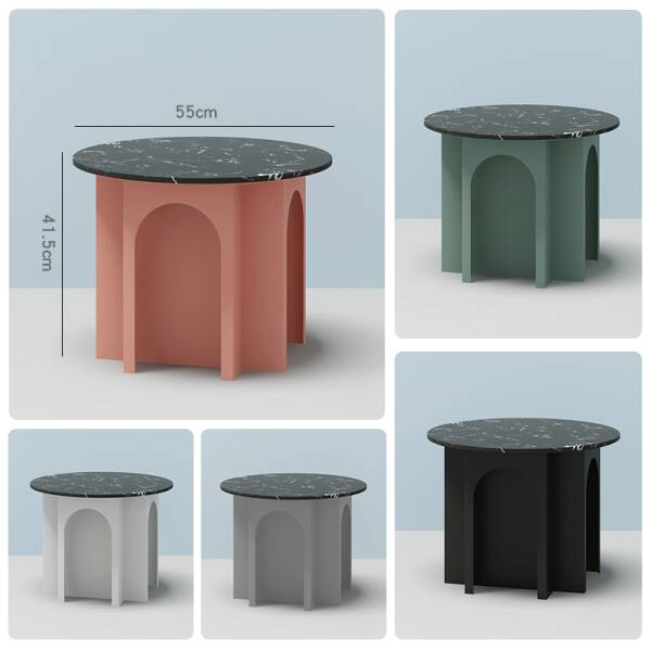 ขาย โต๊ะข้างสีพาสเทลท็อปหินอ่อน Creative Designed Pastel Side Table IV