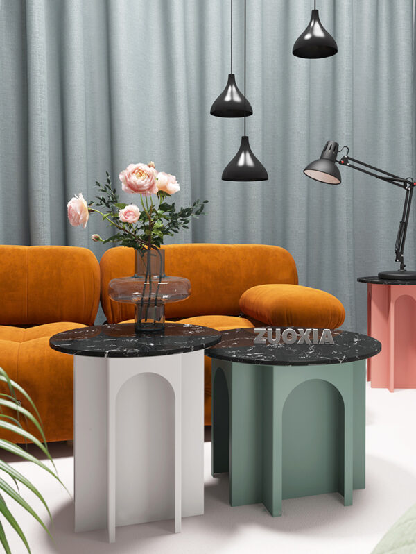 ขาย โต๊ะข้างสีพาสเทลท็อปหินอ่อน Creative Designed Pastel Side Table IV