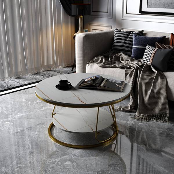 ขาย โต๊ะกลางลายหินอ่อนสองชั้น 2 Layers Center Table