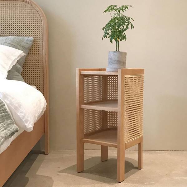 ขาย โต๊ะข้างไม้สาน Rattan Bedside Table