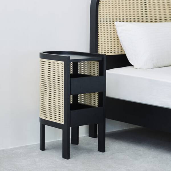 ขาย โต๊ะข้างไม้สาน Rattan Bedside Table