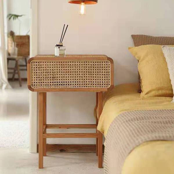 ขาย โต๊ะข้างไม้สาน Rattan Side Table III