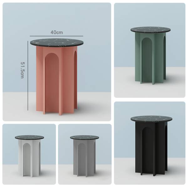 ขาย โต๊ะข้างสีพาสเทลท็อปหินอ่อน Creative Designed Pastel Side Table IV