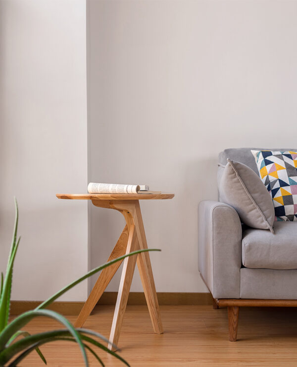 ขาย โต๊ะข้างสไตล์มินิมอล Circle Wooden Side Table II