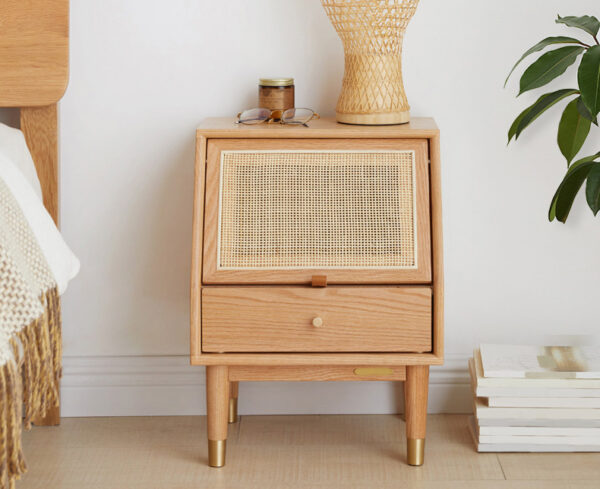 ขาย โต๊ะข้างไม้สาน Rattan Side Table V