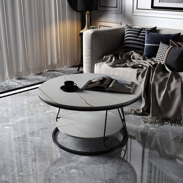 ขาย โต๊ะกลางลายหินอ่อนสองชั้น 2 Layers Center Table