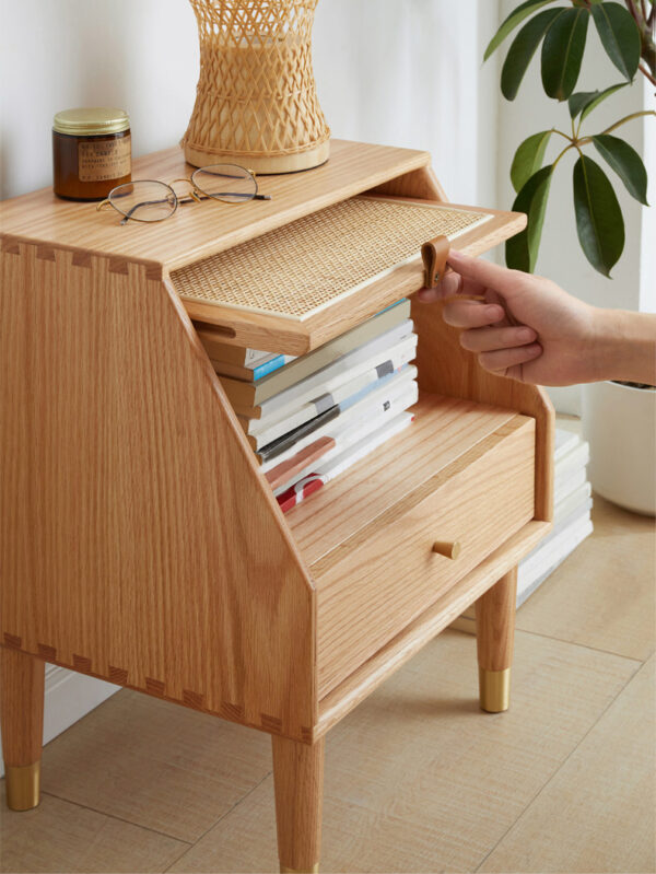ขาย โต๊ะข้างไม้สาน Rattan Side Table V