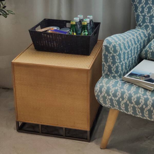 ขาย โต๊ะข้างไม้สาน Wickers Square Side Table