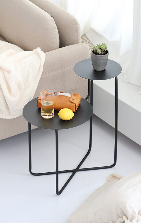 ขาย โต๊ะข้างโซฟาข้างเตียงเหล็กสองชั้น 2 Layers Steel Side Table II