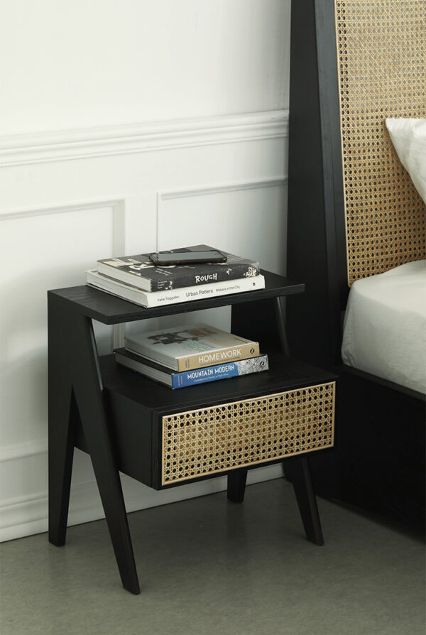 ขาย โต๊ะข้างไม้สาน Rattan Side Table IV