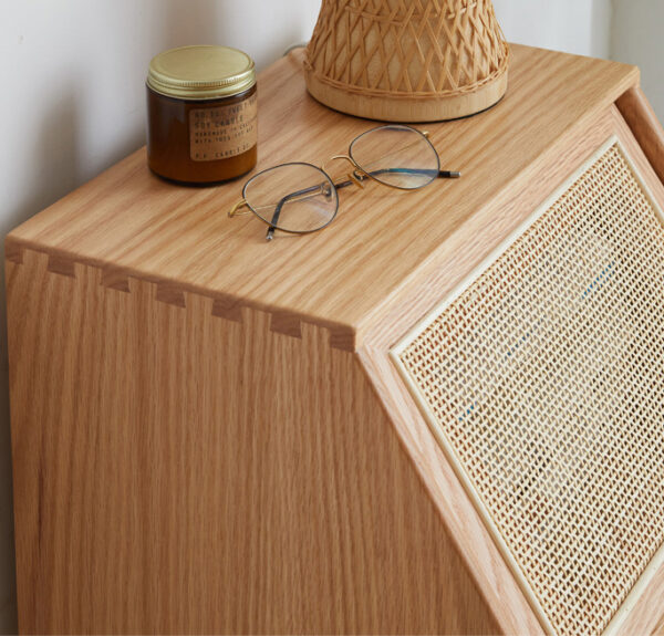 ขาย โต๊ะข้างไม้สาน Rattan Side Table V