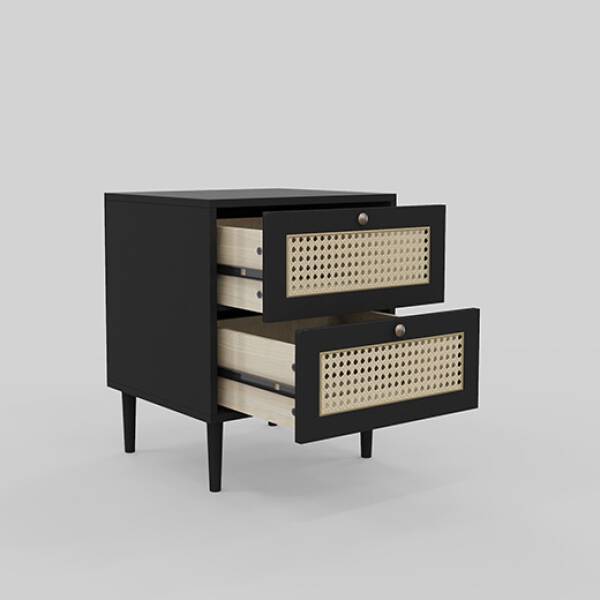 ขาย โต๊ะข้างไม้สาน Rattan Side Table VI