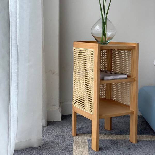ขาย โต๊ะข้างไม้สาน Rattan Bedside Table